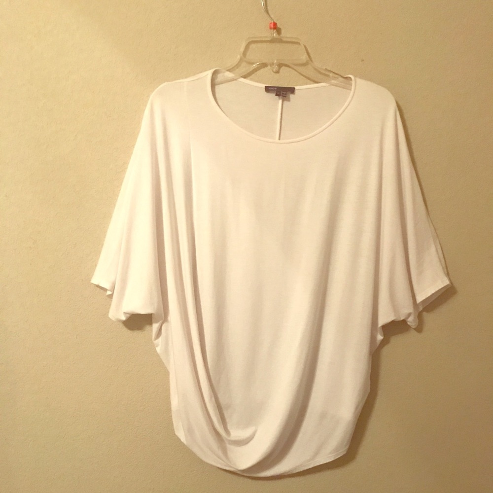 Vince Draped Front Dolman Batwing Modal Tee M/L
